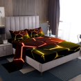 thumbnail image 1 of Erosebridal Teens Geometry Bed Sheets Set Twin Size, Futuristic Abstract Bed Sheets Twin, Minimalism Decor, 3pcs, 1 of 7
