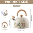 thumbnail image 4 of Bouilloire à Thé Siffleuse en Acier Inoxydable à Motif Floral - Bouilloire de Cuisinière 3 L avec Poignée Résistante à la Chaleur, Design Classique pour Préparer Thé et Café, 4 of 9