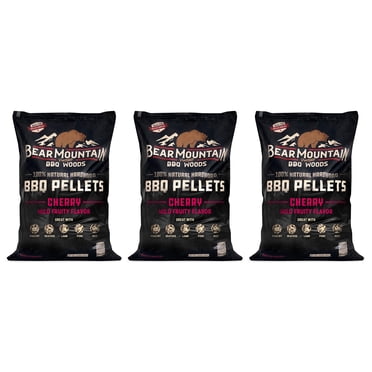 Bear Mountain BBQ Natural Hardwood Cherry Smoker Pellets, 20 lbs (3 Pack)