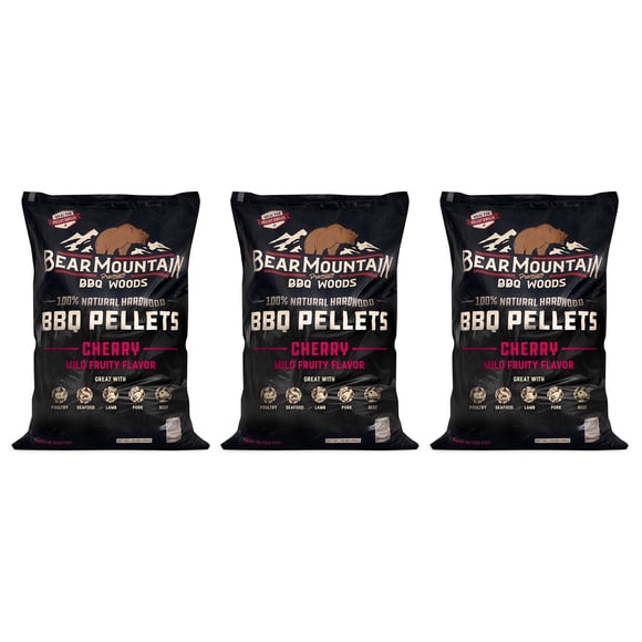Bear Mountain BBQ Natural Hardwood Cherry Smoker Pellets, 20 lbs (3 Pack)