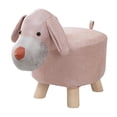 thumbnail image 3 of Repose-pieds Animal Repose-Pieds Chaise pour Changer de Chaussures Pouf Multifonction Mignon pour Pièce Chien Rose, 3 of 8