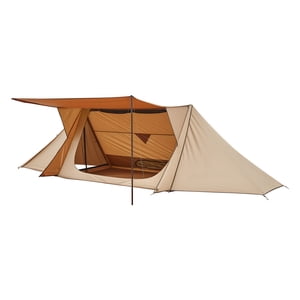 KFFKFF Camping Hot Tent, Lightweight Bushcraft Tent with Stove Jack & 2 Tarp Poles, Waterproof Winter Hot Tents Shelters, Portable 4 Season Tents