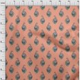 thumbnail image 3 of oneOone Cotton Poplin Fabric Leaves & Floral Block Fabric Prints By Yard 56 Inch Wide, 3 of 4