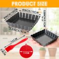 thumbnail image 2 of Mini Tart Pans Square 4 Inch 6Pcs with Removable Bottom, Nonstick Quiche Pan Mini Pie Pans with Oil Brush&Silicone Scrubber, Tart Pan with Fluted Side, Quiche Bakeware for Oven, 2 of 7