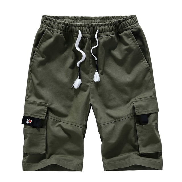 DPTALR Men's Plus Size Cargo Shorts Multi-Pockets Relaxed Summer Beach Shorts Pants