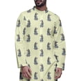 thumbnail image 4 of Atasi Printed Long Sleeve Kurta With Pajama Set For Men Summer Clothing, 4 of 4