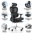 thumbnail image 4 of PatioMage Ergonomic Mesh Office Chair with 3D Adjustable Armrest,High Back Desk Computer Chair Ergo3d Ergonomic Office Chair with Wheels for Home & Office Black, 4 of 4