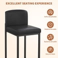 thumbnail image 3 of BeesClover Bar Stools Set of 2, Modern Counter Height Bar Stools with Back and Footrest, Faux Leather Upholstered Barstools Chairs for Kitchen Island Dining Room Bar, 3 of 9