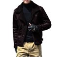 thumbnail image 2 of RKSTN Jackets for Men Single-breasted Jocket Zipper Plu Warm Cotton-padded Jacket Long Stand Collar Solid Color Fall and Winter Long Sleeve Jacket Coats, 2 of 6