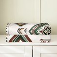 thumbnail image 2 of YST Boho Aztec Throw Blanket For Kids Teen Adults,Western Tribal Blanket Queen 90x90,Retro Exotic Style Fleece Blanket,Geometric Abstract Flannel Blanket,Rhombus Shapes Fuzzy Blanket,Warm, 2 of 5