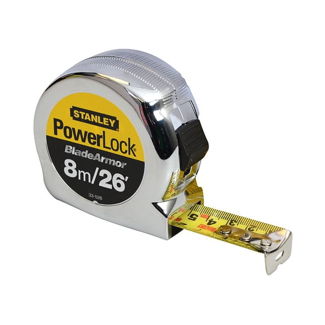 STANLEY® - PowerLock® BladeArmor® Pocket Tape 8m/26ft (Width 25mm)