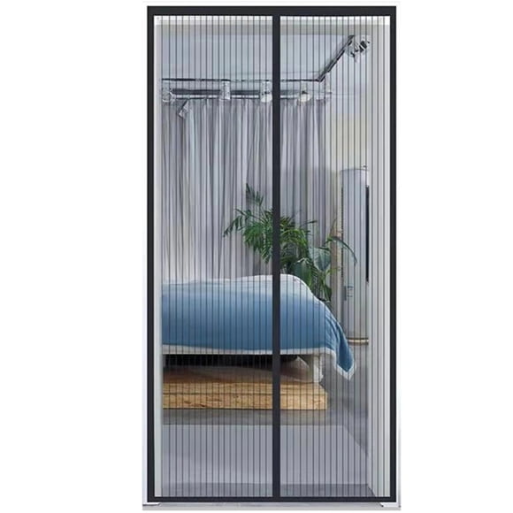 Mistaha Polyester Magnetics Screen Door Fly Insects Screen Door Net Screen Curtain Full Frame Adhesive