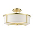 thumbnail image 1 of Livex Lighting 51074-12 Three-Light Semi Flush Mount 16"W A19 Ceiling Light, 1 of 2