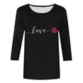 thumbnail image 5 of Blouses pour Femmes Grande Taille Hauts pour Femmes Grande Taille Hauts à Manches 3/4 pour Femmes Manches 3/4 Hauts pour Femmes Vêtements Grande Taille pour Femmes (TTG), 5 of 5