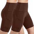 thumbnail image 1 of Plebaso Shorts de Cycliste pour Femmes, Lot de 2, Taille Haute, Extensibles, Shorts de Yoga, Shorts d'Entraînement, Shorts de Compression, Shorts de Course, 1 of 6