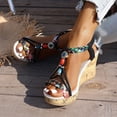 thumbnail image 2 of DXOUPM Sandales pour Femmes Bout Rond Sandales Compensées Confortables Bout Ouvert Sandales Habillées pour Dames, 2 of 3