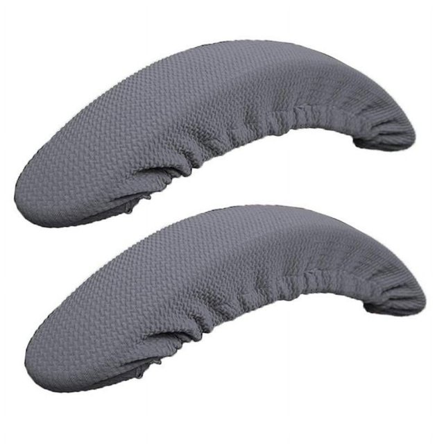 2pcs Soft Chair Arm Rest Covers Stretchable Office Chair Armrest Slipcovers - Black