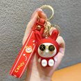 thumbnail image 4 of Frosted Rabbit Porte-Clés Acrylique Rouge Porte-Clés Délicat Moderne Porte-Clés Rouge Pendentif Fait Main Accessoires Porte-Bonheur Cadeaux pour Hommes Type 2, 4 of 9