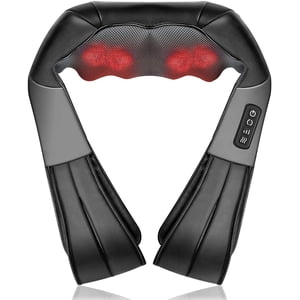 Shiatsu Massage du cou et du dos avec chaleur apaisante, Nekteck tissu électrique profond 3D Oreiller de massage pour les épaules, les jambes, le soulagement de la douleur musculaire corporelle, la maison, le bureau et l'utilisation de la voiture