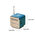 thumbnail image 4 of serony Outdoor Mini Radio Receiver Camping Hiking Traveling Digital Display Portable Handheld Radios Speaker Music Player, 4 of 4