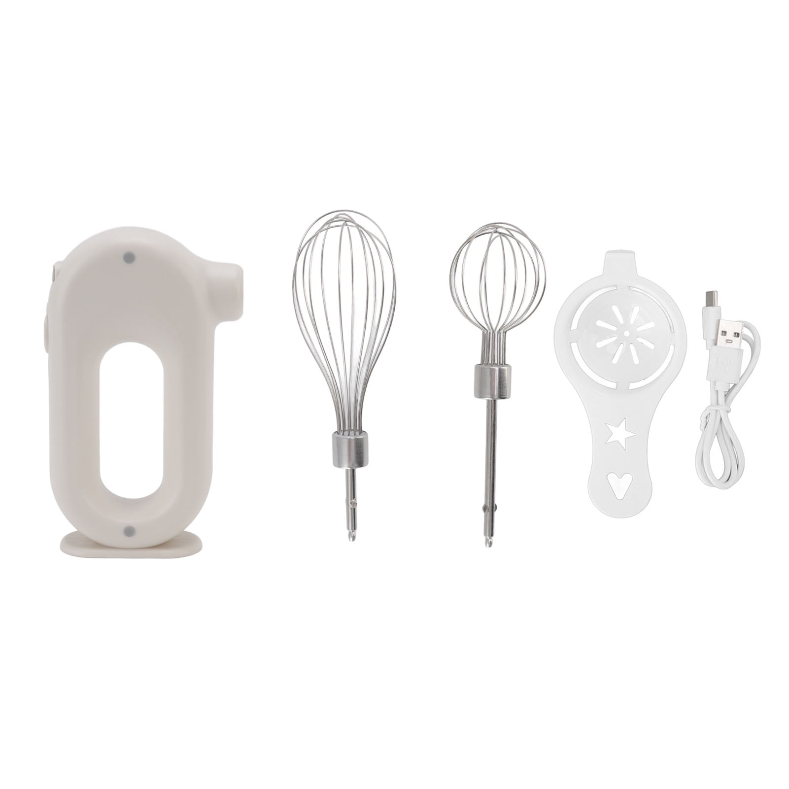 Electric Hand Mixer, Anti Slip Handle Design 20W Handheld Milk Frother 3 Speeds For Home For Kitchen For Baking White