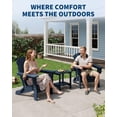 thumbnail image 3 of Chaise Adirondack Pliante pour Patio – HDPE Résistante aux Intempéries, Texture Bois, Porte-Gobelet Intégré, Supporte 380 Lb, Chaise d'Extérieur Pliable pour Jardin, Terrasse, Foyer, Piscine, 3 of 7