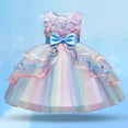 thumbnail image 2 of Robes pour Filles Robe Brodée de Roses Superposée Robe de Fête pour Tout-Petits pour Concours, 2 of 4