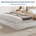 thumbnail image 4 of Modern Floor-Standing Platform Bed Frame, Wooden Bed Frame Without Headboard, Solid Wood Slat Foundation, No Box Spring Needed, Easy Assembly, for Bedroom, Dorm, Small Spaces, 4 of 5