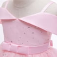 thumbnail image 4 of Robes de Fête pour Filles Tout-Petits Filles Filet Tempérament Sequins Nœud Robe de Fête d'Anniversaire Longues Robes Longues pour Filles Robes d'Anniversaire pour Filles Petites Filles Robes, 4 of 7