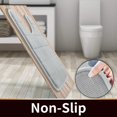 thumbnail image 4 of ORUYROP Memory Foam Toilet Bath Mat U-Shaped, Soft and Comfortable, Super Water Absorbent, Non-Slip, Thick, Machine Wash Bathroom Commode Contour Rug, 24 X 20 Inches (24 X 20 Inches, Silver), 4 of 7