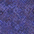 thumbnail image 1 of Ahgly Company Tapis d'Intérieur Lavable à la Machine, Carré, Transitionnel, Bleu, Tapis de Zone, 4 Pieds Carré, 1 of 7