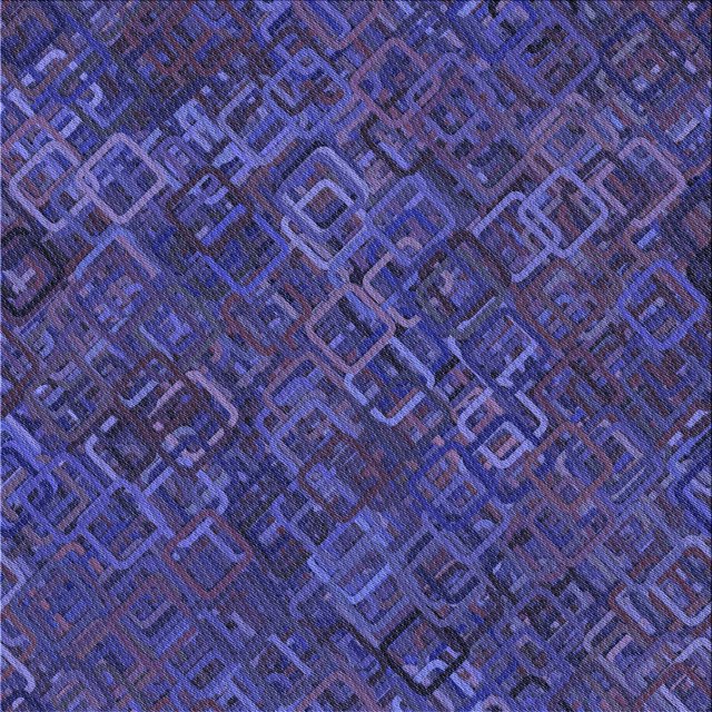 Ahgly Company Tapis d'Intérieur Lavable à la Machine, Carré, Transitionnel, Bleu, Tapis de Zone, 4 Pieds Carré