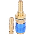 thumbnail image 3 of Quick Connector Fitting Solid Brass Quick Connector Quick Hose Connector Fitting Water Cooled Tig Welding For MIG TIG Welder Torch Blue, 3 of 8