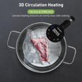 thumbnail image 3 of KitchenBoss WiFi Sous Vide Cooker: 1100 Watts Thermal Immersion Circulator Cookers, Smart Slow Cooker App Included, Souvie KitchenBoss Cooking Machine (Silver), 3 of 8