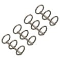 thumbnail image 1 of Unique Bargains 0.63' Dia. 3 Circle Detachable Metal Binder Rings Loose Leaf Rings, Dark Grey 4 Pack, 1 of 1