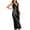 Black, variant on Dealovy Satin Nightgowns for Women Sleeveless Maxi Pajamas Dress Lace Deep V Neck Full Length Nightshirts Sleepwear