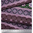 thumbnail image 3 of Soimoi Poly Georgette Fabric Swirls & Floral Artistic Printed Fabric 1 Yard 52 Inch Wide, 3 of 3