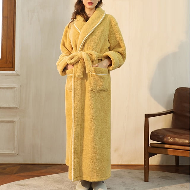 LSLJS Robe de Nuit Chaude d'Hiver pour Femmes Peignoir Couple Hommes et Femmes et Robe de Nuit d'Hiver, Robes Cadeaux pour Femmes