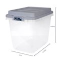thumbnail image 3 of Hefty Lot de 6 Bacs de Rangement en Plastique Empilables de 32 Qt à Hauteur Élevée avec Couvercle, Gris Carrière, 3 of 10