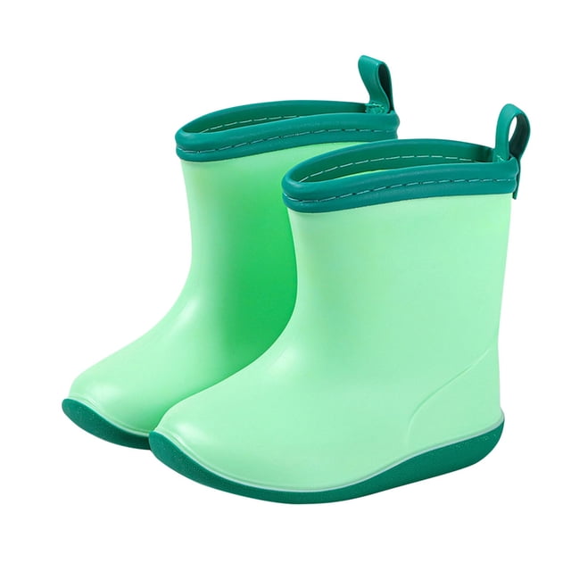 Penkiiy Bottes de Pluie pour Enfants Garçons Filles Chaussures Imperméables Bottes de Pluie Enfants Bottes de Pluie Imperméables Bottes de Pluie pour Filles Garçons 5 Ans Vert