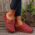 thumbnail image 4 of Mules Sabots à Clous pour Femmes 2025 Mode Décontractée à Bout Ouvert Plateforme Compensée à Enfiler Sandales Épaisses d'Été, 4 of 7
