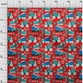 thumbnail image 3 of oneOone Tissu en Coton Soie Vert Turquoise pour Robe de Camion Tissu Imprimé au Mètre 42 Pouces de Large, 3 of 4