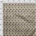 thumbnail image 2 of oneOone Polyester Lycra Fabric Leaves & Floral Block Printed Fabric 1 Yard 56 Inch Wide, 2 of 4