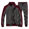 thumbnail image 2 of Miqool Mens Track Suits 2 Piece Sets Color Block Running Athletic Sweatsuits Casual Long Sleeve Full Zip Up Jacket and Sweatpants Sports Jogging Suits Sets, 2 of 4