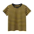 thumbnail image 1 of RXIRUCGD 2025 Vêtements d'Été pour Enfants T-shirt d'Été à Rayures à Col Rond à Manches Courtes pour Enfants, 1 of 2