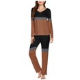 thumbnail image 2 of Birdeem Ensembles de Pyjama pour Femmes, Hauts et Pantalons Décontractés Unis, Manches 3/4, 2 of 5