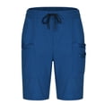thumbnail image 4 of Styesk Mens Shorts Men Leisure Fashion Solid Color Loose And Comfortable Motion Straight-leg Work Clothes Shorts, 4 of 6
