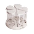 thumbnail image 4 of Luzkey Dry Food Storage Containers Grain Dispenser 360 degree Rotating Organizer Rice Dispenser for Beans Barley Peanut Cereal Countertop White Base, 4 of 8