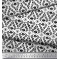 thumbnail image 2 of Soimoi Crepe Silk Fabric Ogee Damask Fabric Prints By Yard 42 Inch Wide, 2 of 5