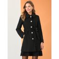 thumbnail image 2 of INSPIRE CHIC Manteau Long Élégant d'Hiver pour Femmes Col à Revers Contrasté, 2 of 6